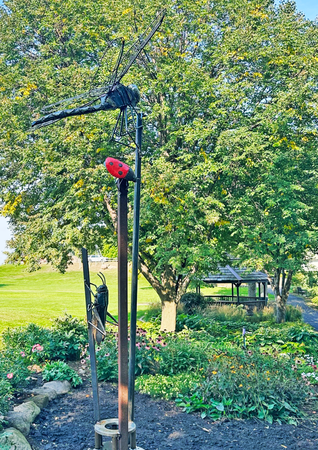 Parker McDonald's new sculpture in East Bridge Park