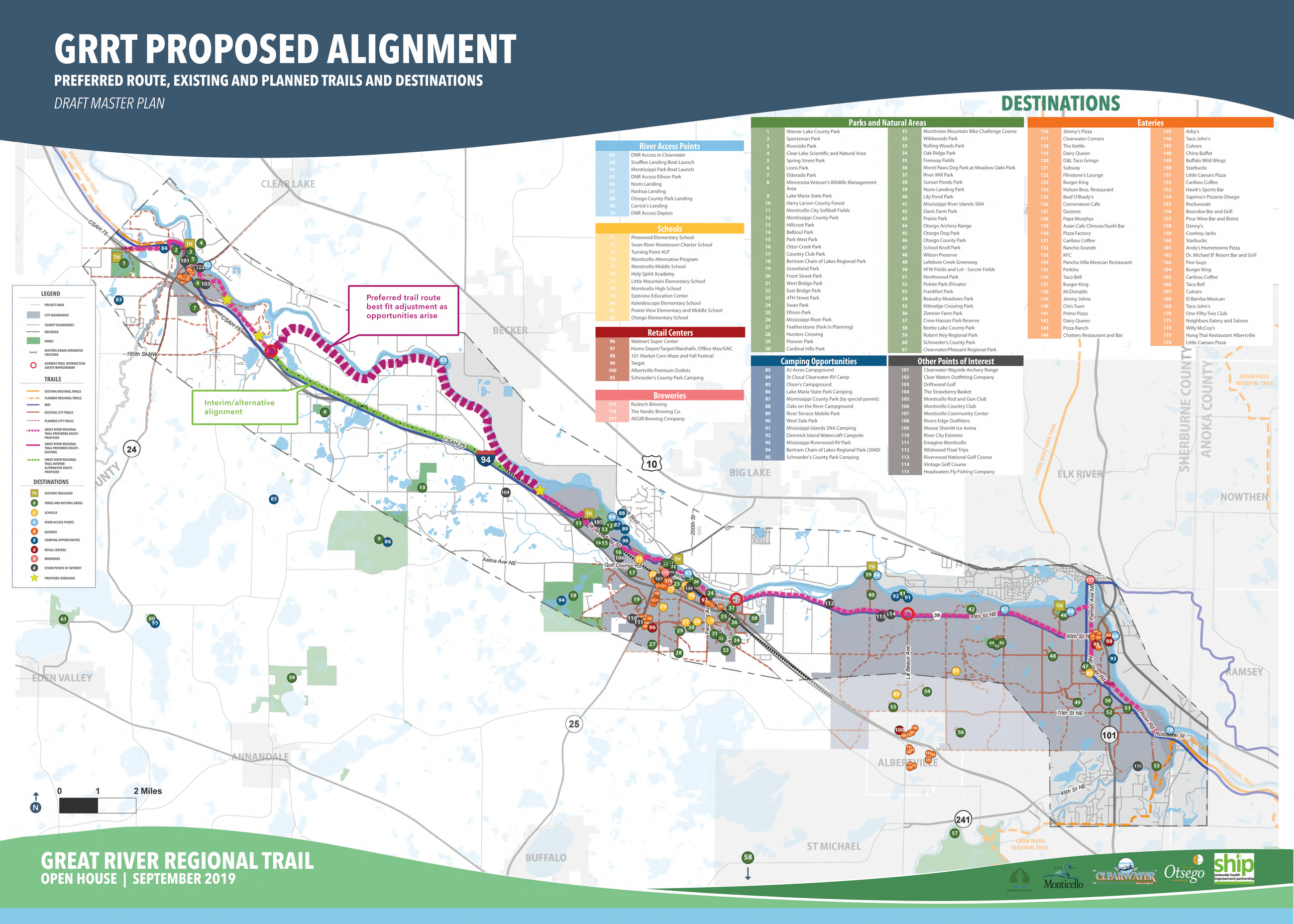 Great River Regional Trail - Proposed Alignment, Draft Master Plan