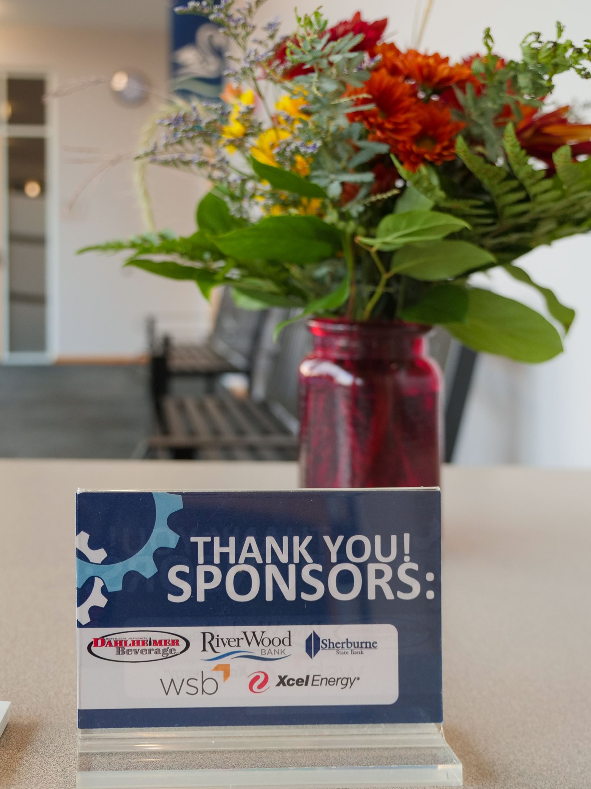 Manufacturers Breakfast Sign Thanking Sponsors