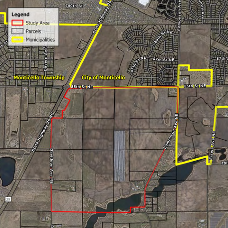 Monticello Industrial AUAR Study Area from the full Draft AUAR.